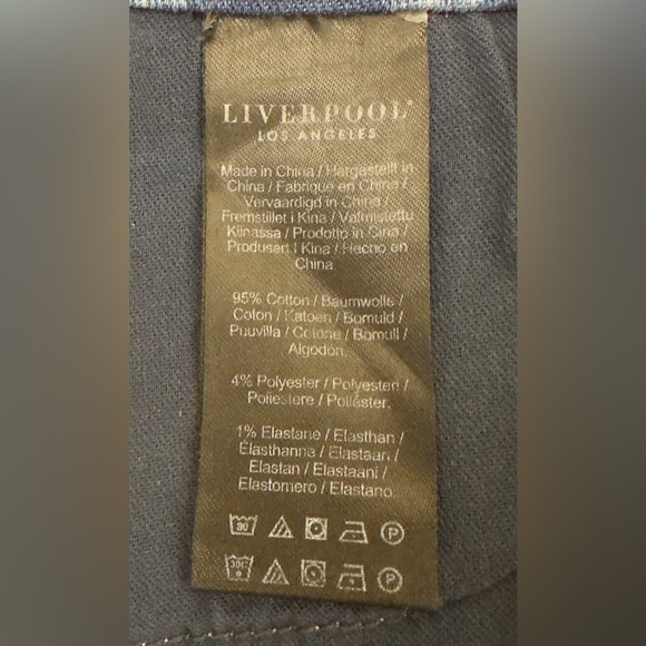 Liverpool Charlie Crop Skinny with Wide Rolled Cuff in Champlain. Size … - Picture 12 of 12